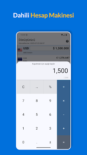 AZ Döviz Çevirici Android Uygulaması Ekran Görüntüsü 3