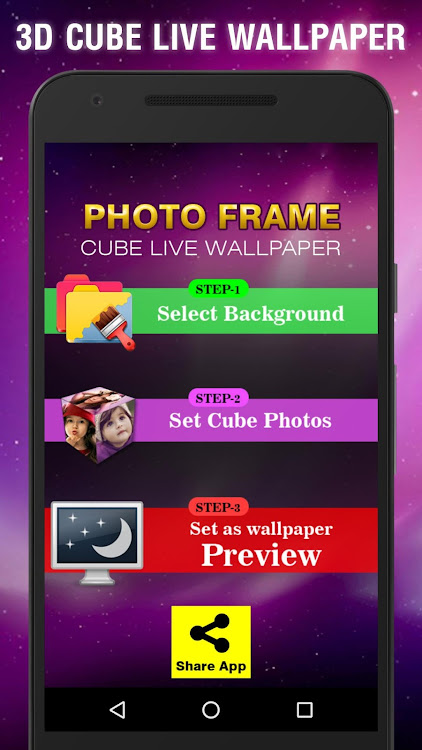 3D Photo Frame Cube Live Wallp - 3.0 - (Android)