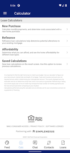 Old Point Mortgage Screen 2