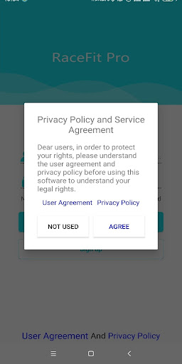 Android application RaceFitPro screenshort