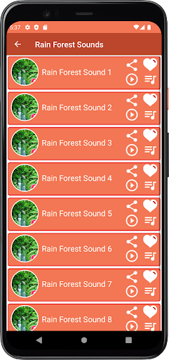 Rain Forest Sounds Screen 3