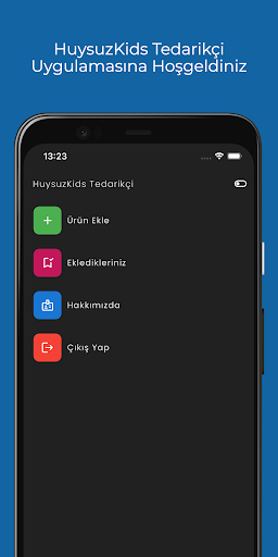 Android application HuysuzKids Tedarikçi screenshort