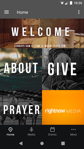 Android application Cross Brand Cowboy Church screenshort