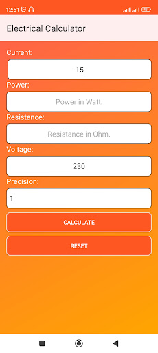 ElectroCalc - Electrical Tools Screen 3