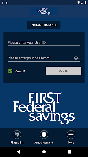 First Federal Savings & Loan Screen 2