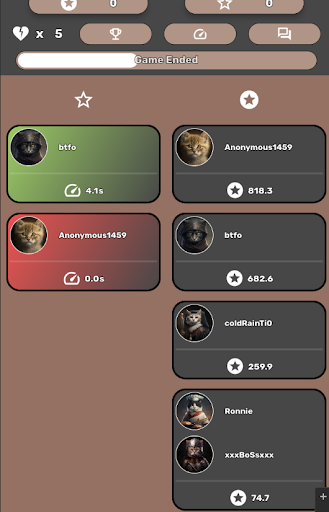 Trivia Arena Screen 2