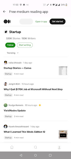 Articles for medium client Screen 2
