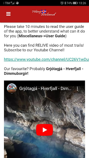 Android application Hikes and trails in Iceland! screenshort
