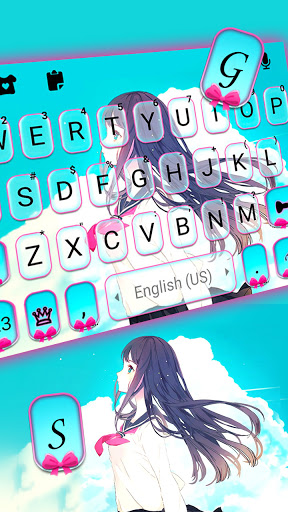 Anime JK Girl Keyboard Backgro Screen 2