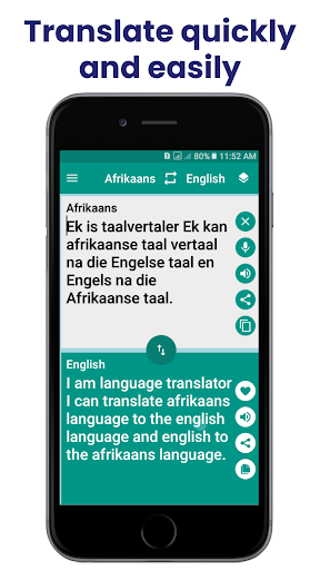 Afrikaans-English Translator Screen 2