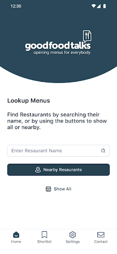 Android application Good Food Talks screenshort