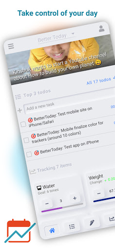 Android application Better Today planner organizer screenshort