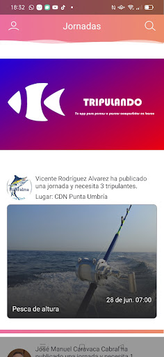 Android application Tripulando screenshort