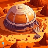 Mars colony. Idle miner empire icon
