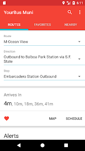 San Francisco Muni Bus Tracker Screenshot