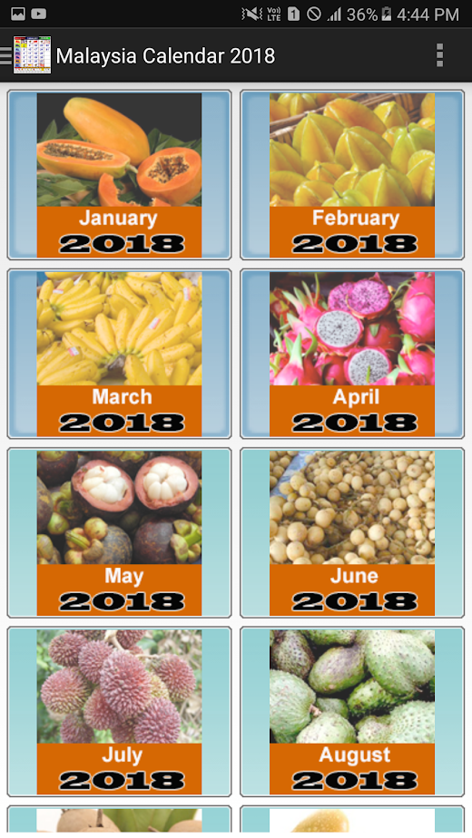Android application 2023 Malaysia Calendar screenshot