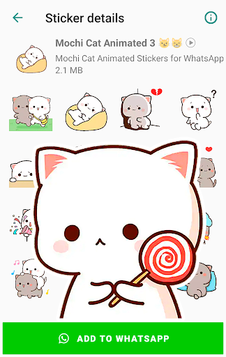 Mochi Cat Animated Stickers Screen 3