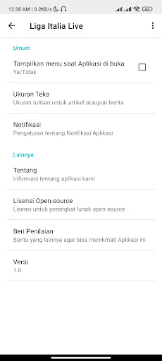 Liga Italia Live - Aplikasi Fans Base