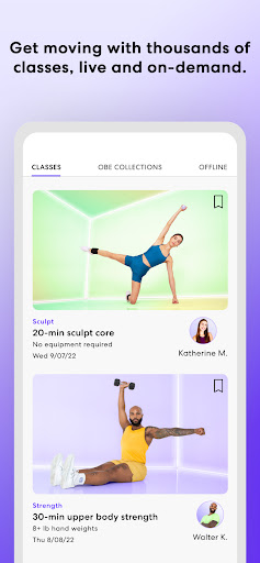 Screenshot of obé | Fitness for women