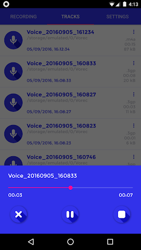 VOREC - Voice Recorder Screen 2