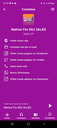 Nativa FM Jales/SP Screen 2