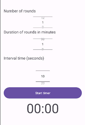 Android application Boxing Timer screenshort