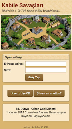Android application Kabile Savaşları screenshort