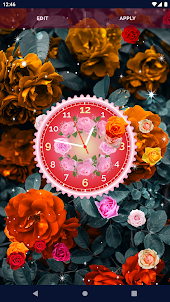 Rose Clock 4K Live Wallpaper