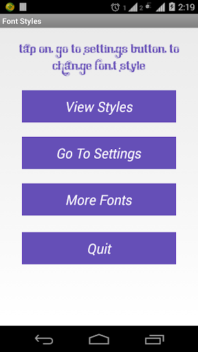 Font Styles Screen 2