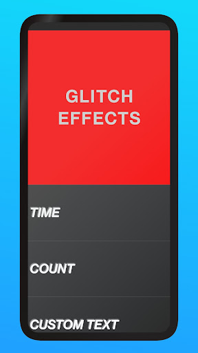 Android application Glitch Effect: Clock & Counter screenshort