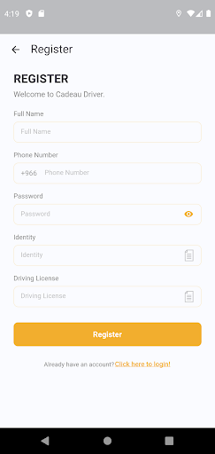 Cadeua Delivery Screen 3