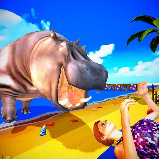 Hippo Simulator: Hippo City & Beach Animal Attack