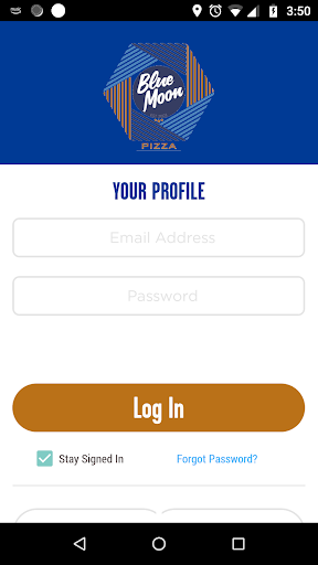 Android application Blue Moon Pizza screenshort