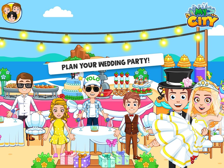 #8. My City : Wedding Party (Android) Podle: My Town Games Ltd