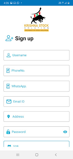 Android application Krishna Stock Solution screenshort