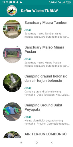 Wisata TNBNW Screen 2