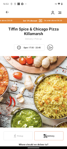 Android application Tiffin Spice Sheffield screenshort
