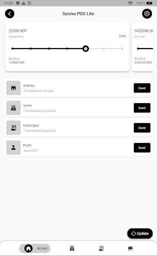 Android application Seisha POS Lite screenshort