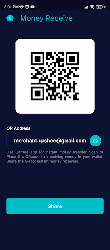 Android application Qashee Merchant screenshort