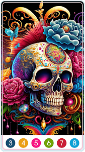 Skull Coloring Book Color Game Unknown