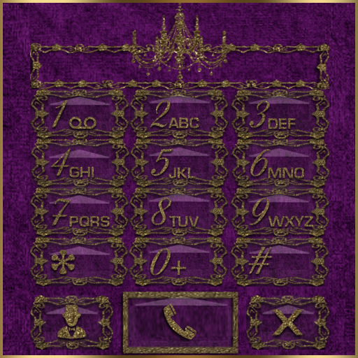 Purple Gold Chandelier Dialer logo