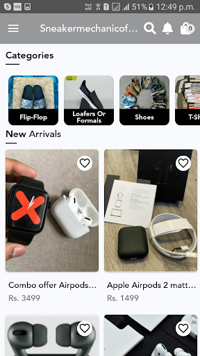 Android application Sneaker Mechanic screenshort