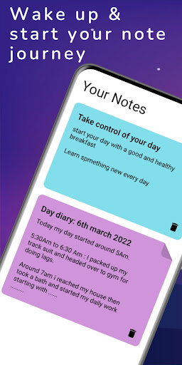 Android application Simple Notepad screenshort
