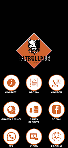Android application Pitbull pub fast food delivery screenshort