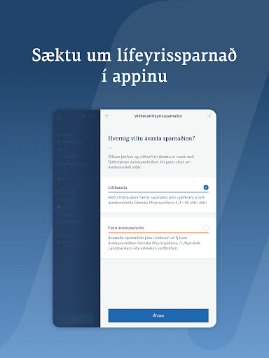 Captura de pantalla de Landsbankinn