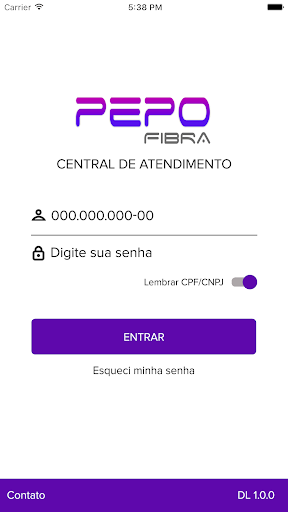 Android application Pepo Fibra screenshort
