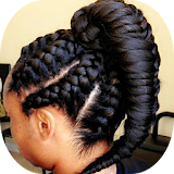 Ghana Braids. African Braid Hairstyles for Women. icon