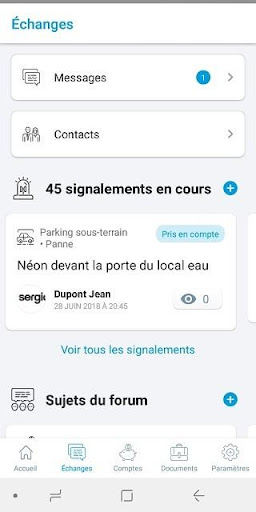 Android application Sergic éseis Syndic screenshort