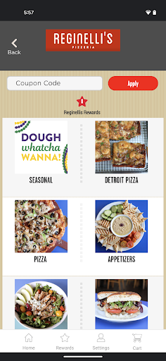 Screenshot of Reginellis Pizzeria