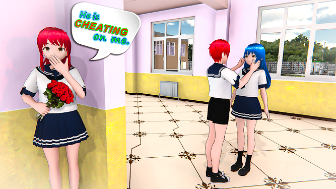 #2. Anime High School Girl 3D Sim (Android) By: Play IT Game Studio